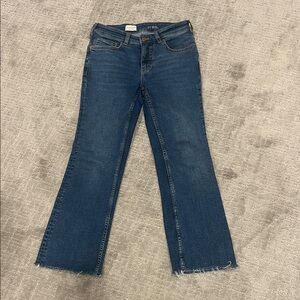 Pilcro from Anthropology Flare Jeans in Classic Blue